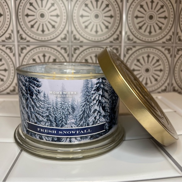 HomeWorx Harry Slatkin SNOWFALL 4 Wick Candle Home Decor 18 oz - NEW - Picture 4 of 5